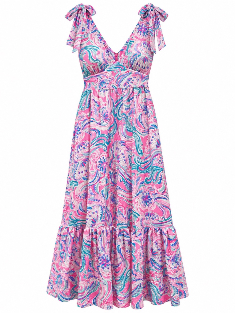 Lilly Pulitzer Maxine Midi Dress in Prosecco Pink “Don’t Be Jelly,” size 4